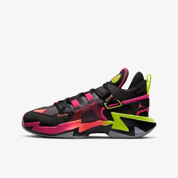 Nike Air Jordan Why Not 5 Basketbalové Boty Pro Děti Černá Šedá Mango