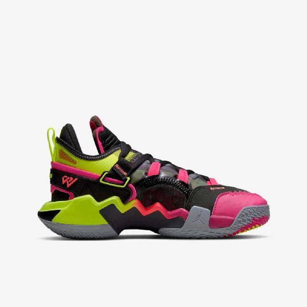 Nike Air Jordan Why Not 5 Basketbalové Boty Pro Děti Černá Šedá Mango