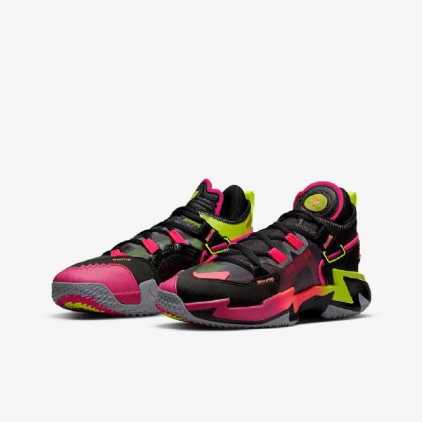 Nike Air Jordan Why Not 5 Basketbalové Boty Pro Děti Černá Šedá Mango