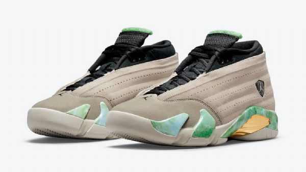 Dámské Nízké Boty Nike Aleali May Air Jordan 14 Ve Světlé Khaki Barvě