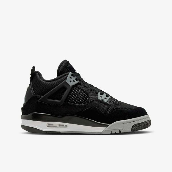 Boty Nike Air Jordan 4 Retro Se Pro Děti Černá Bílá Červená Světle Šedá
