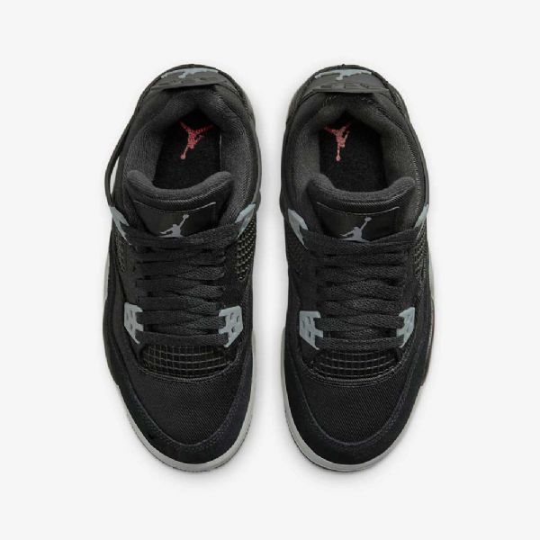 Boty Nike Air Jordan 4 Retro Se Pro Děti Černá Bílá Červená Světle Šedá