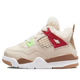 Boty Nike Air Jordan 4 Retro Td Pro Děti Khaki
