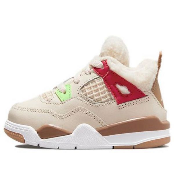 Boty Nike Air Jordan 4 Retro Td Pro Děti Khaki