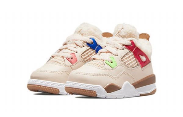 Boty Nike Air Jordan 4 Retro Td Pro Děti Khaki