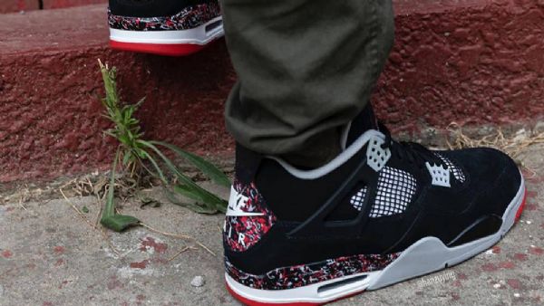 Boty Nike Drake Ovo Jordan 4 Splatter Pro Muže Černé