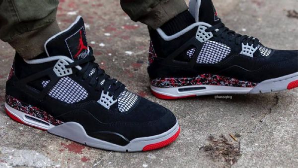 Boty Nike Drake Ovo Jordan 4 Splatter Pro Muže Černé