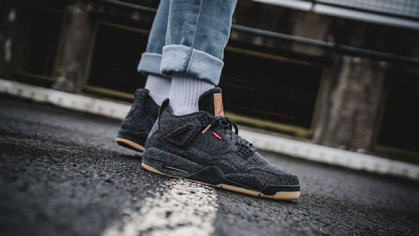 Boty Nike Levis Air Jordan 4 Pro Muže Černé