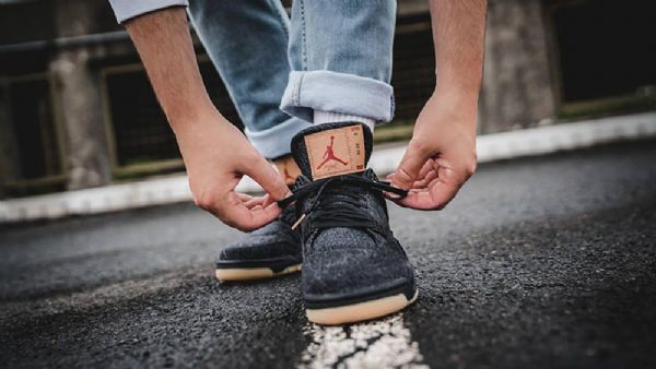 Boty Nike Levis Air Jordan 4 Pro Muže Černé