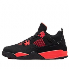 Nike Air Jordan 4 Retro Ps Basketbalové Boty Pro Muže Červené