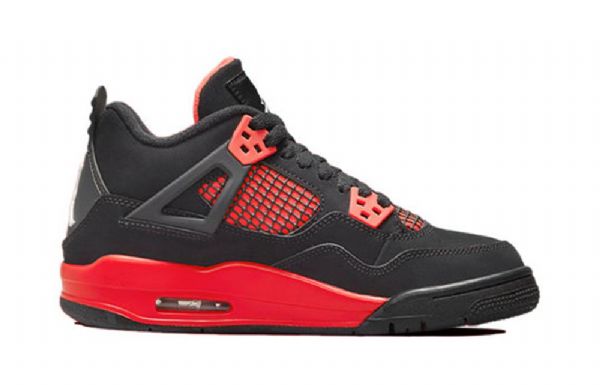 Nike Air Jordan 4 Retro Ps Basketbalové Boty Pro Muže Červené