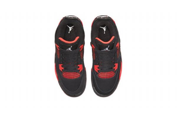 Nike Air Jordan 4 Retro Ps Basketbalové Boty Pro Muže Červené