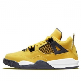 Nike Air Jordan 4 Retro Ps Basketbalové Boty Pro Muže Žluté