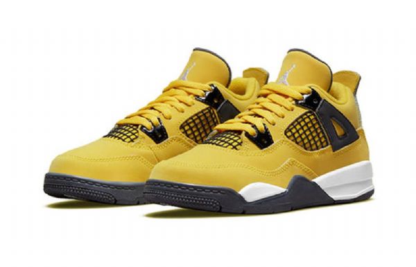 Nike Air Jordan 4 Retro Ps Basketbalové Boty Pro Muže Žluté