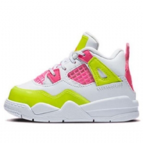Nike Air Jordan 4 Retro Se Td Basketbalové Boty Pro Děti Bílý Lemon