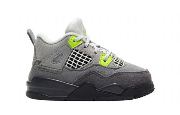 Nike Air Jordan 4 Retro Se Td Basketbalové Boty Pro Děti Šedé