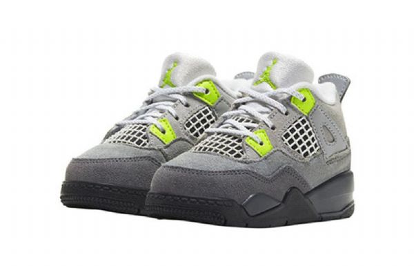 Nike Air Jordan 4 Retro Se Td Basketbalové Boty Pro Děti Šedé