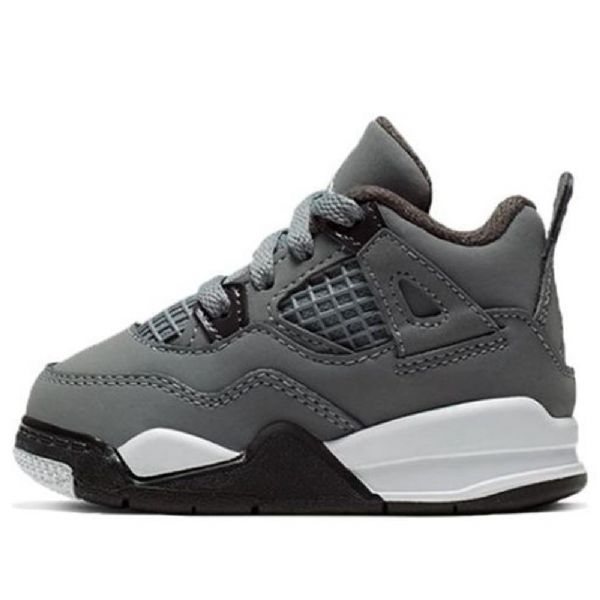 Nike Air Jordan 4 Retro Td Basketbalové Boty Pro Děti Šedé