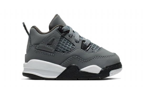 Nike Air Jordan 4 Retro Td Basketbalové Boty Pro Děti Šedé