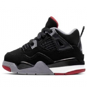 Nike Air Jordan 4 Retro Td Basketbalové Boty Pro Muže Černo-červené