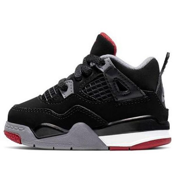 Nike Air Jordan 4 Retro Td Basketbalové Boty Pro Muže Černo-červené
