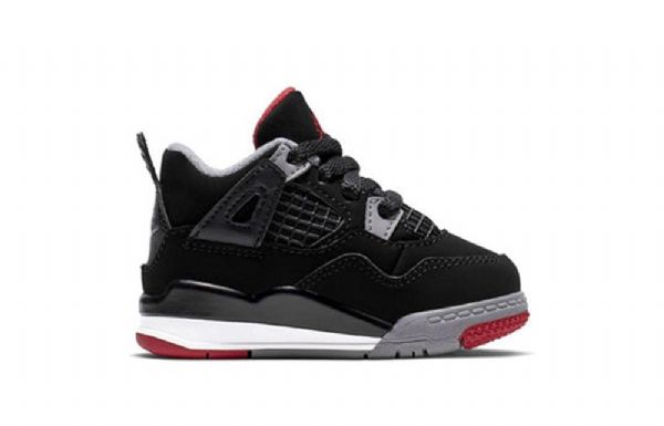 Nike Air Jordan 4 Retro Td Basketbalové Boty Pro Muže Černo-červené