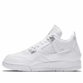 Nike Air Jordan 4 Retro Td Dětské Basketbalové Boty Bílé