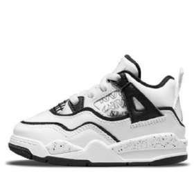Nike Air Jordan 4 Retro Td Dětské Basketbalové Boty Bílé