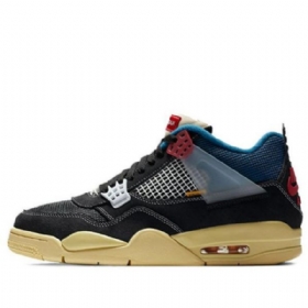 Nike Union La Air Jordan 4 Retro Basketbalové Boty Pro Muže Černé