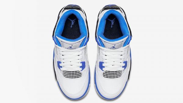 Pánské Boty Nike Air Jordan 4 Motorsports Bílý Modrý