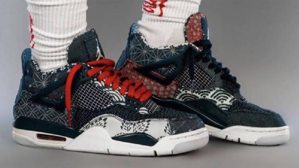 Pánské Boty Nike Air Jordan 4 Sashiko Deep Ocean Tmavě Modrá Modrý