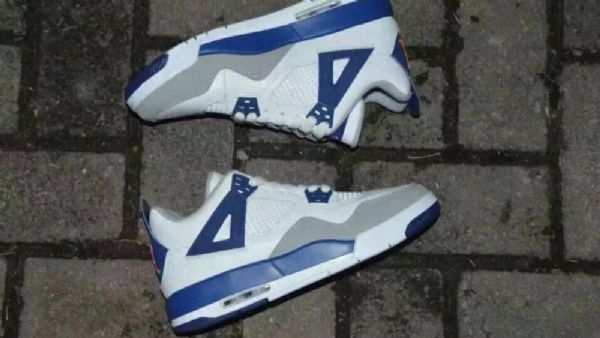 Pánské Boty Nike Air Jordan 4gs Bílá Modrá
