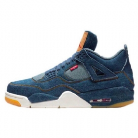 Pánské Boty Nike Levis Air Jordan 4 V Námořnické Modré