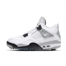Pánské Golfové Boty Nike Air Jordan 4 Bílé