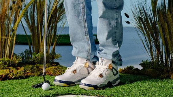 Pánské Golfové Boty Nike Eastside Golf Air Jordan 4 Bílé