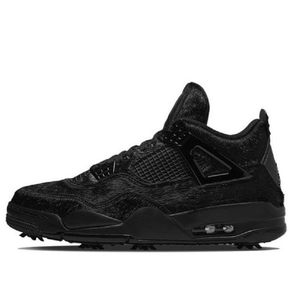 Pánské Golfové Sportovní Boty Nike Air Jordan 4 Černé