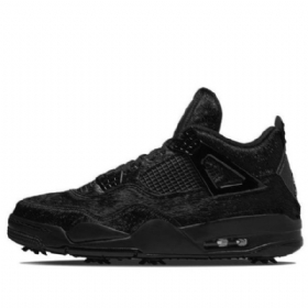Pánské Golfové Sportovní Boty Nike Air Jordan 4 Černé