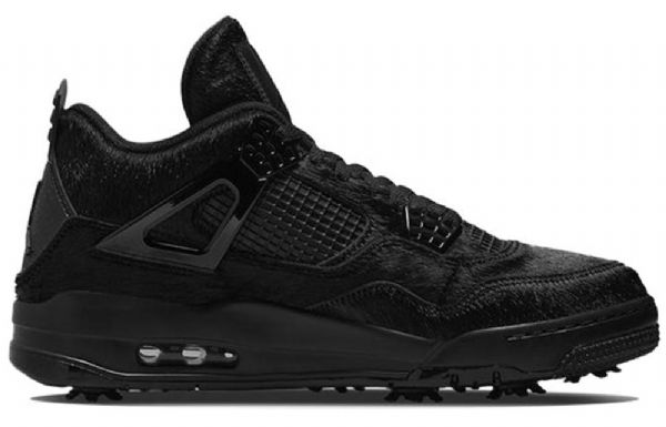 Pánské Golfové Sportovní Boty Nike Air Jordan 4 Černé