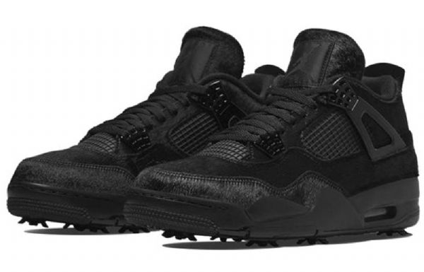 Pánské Golfové Sportovní Boty Nike Air Jordan 4 Černé