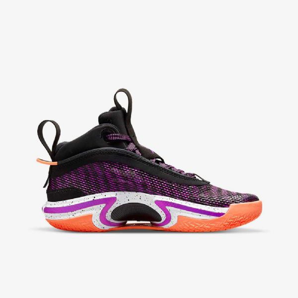 Dětské Basketbalové Boty Nike Air Jordan Xxxvi Černá Bílý Mango