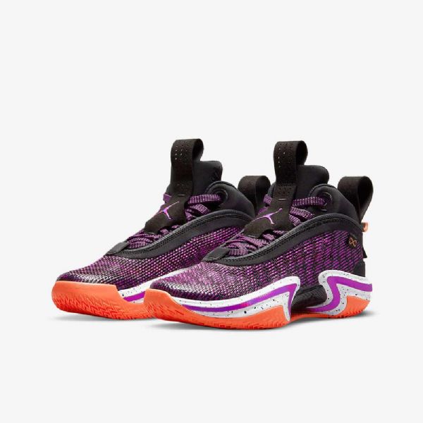 Dětské Basketbalové Boty Nike Air Jordan Xxxvi Černá Bílý Mango