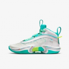 Dětské Basketbalové Boty Nike Air Jordan Xxxvi Guo Bílý Stříbrný