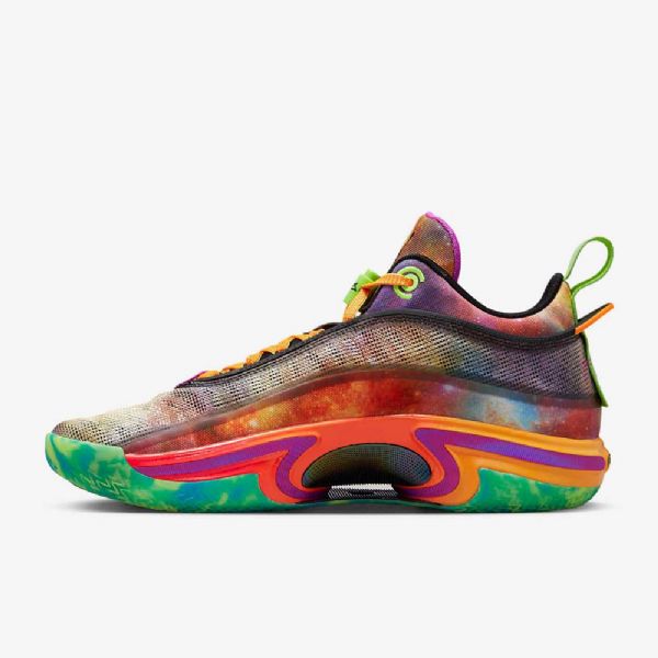 Nízké Pánské Basketbalové Boty Nike Air Jordan Xxxvi Pe Černo-zelené