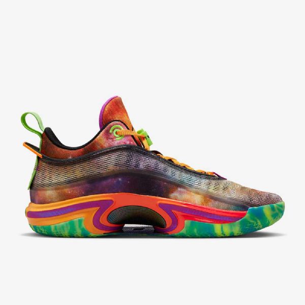 Nízké Pánské Basketbalové Boty Nike Air Jordan Xxxvi Pe Černo-zelené