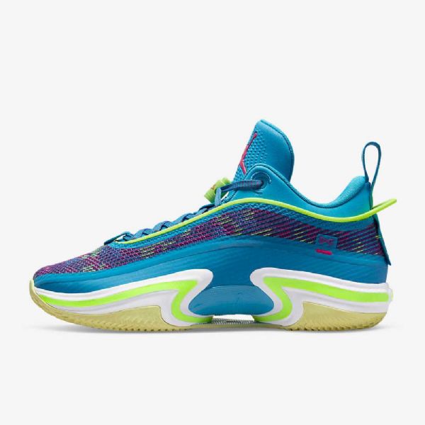 Pánské Basketbalové Boty Nike Air Jordan Xxxvi Luka Pf Modrá Fialová Růžová Zelená