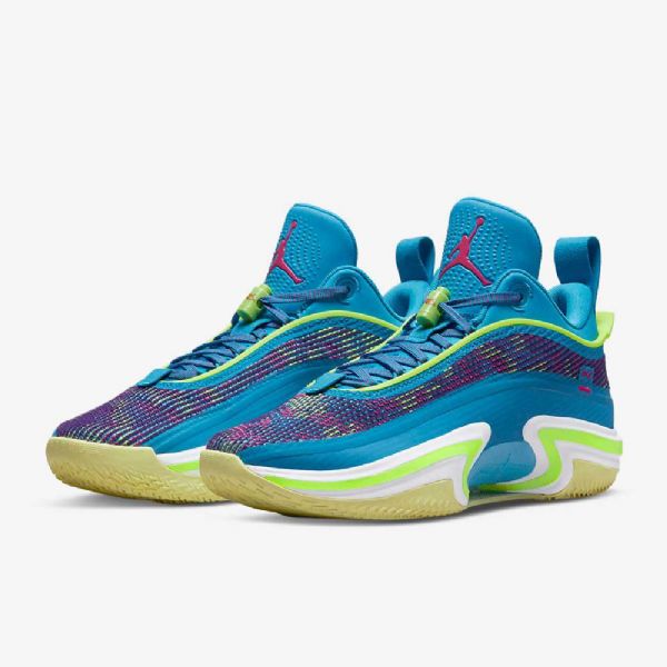 Pánské Basketbalové Boty Nike Air Jordan Xxxvi Luka Pf Modrá Fialová Růžová Zelená
