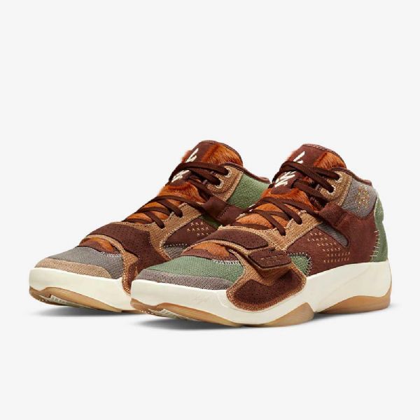 Pánské Basketbalové Boty Nike Air Jordan Zion 2 Hnědozelené