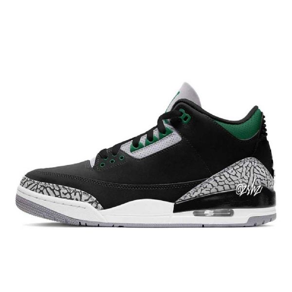 Boty Nike Air Jordan 3 Borovice Pro Muže Černozelené