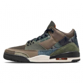 Boty Nike Air Jordan 3 Pro Muže Camouflage Zelená Hnědý