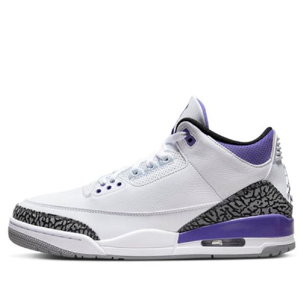Nike Air Jordan 3 Retro Basketbalové Boty Pro Muže Černá Bílá Fialová
